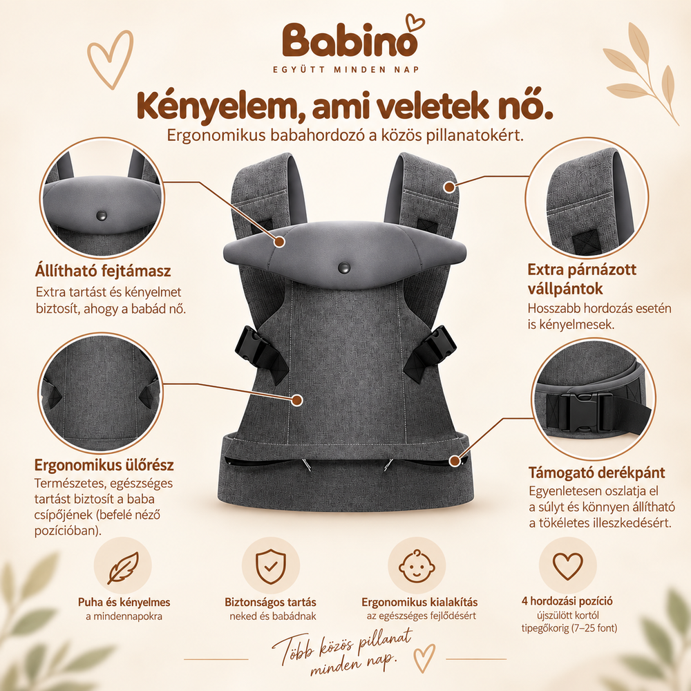 BabaHordi™ Ergonomikus Babahordozó