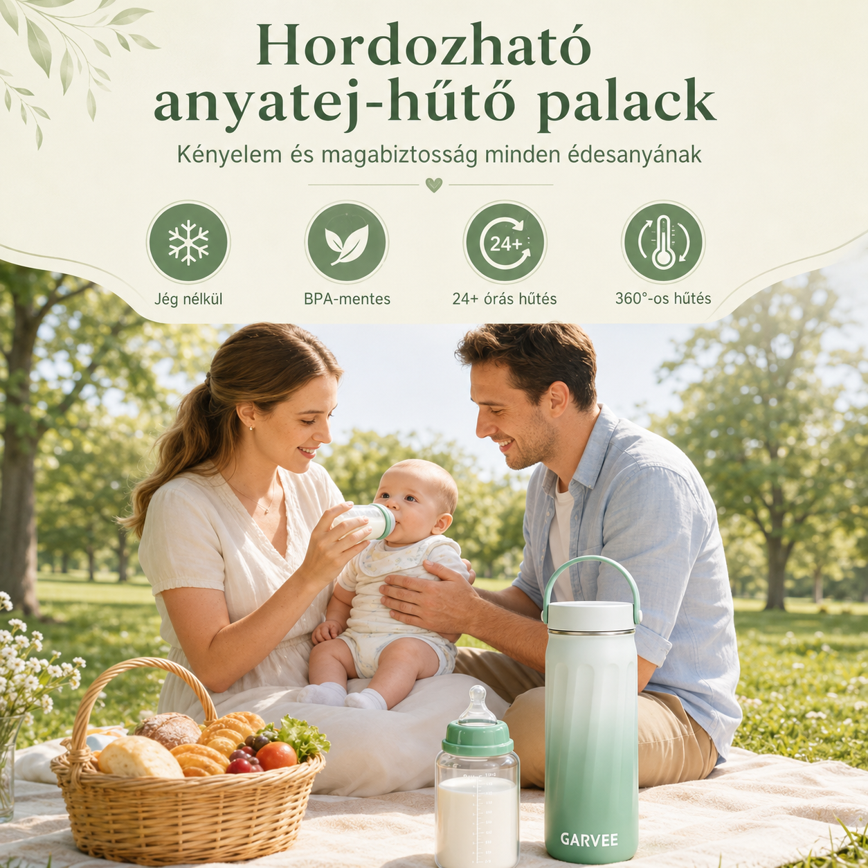BabaHűtő™ Hordozható Anyatej-hűtő
